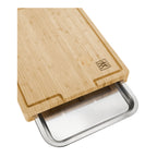 ZWILLING BBQ+ bambusa griešanas dēlis ar savākšanas trauku 39 × 30 cm