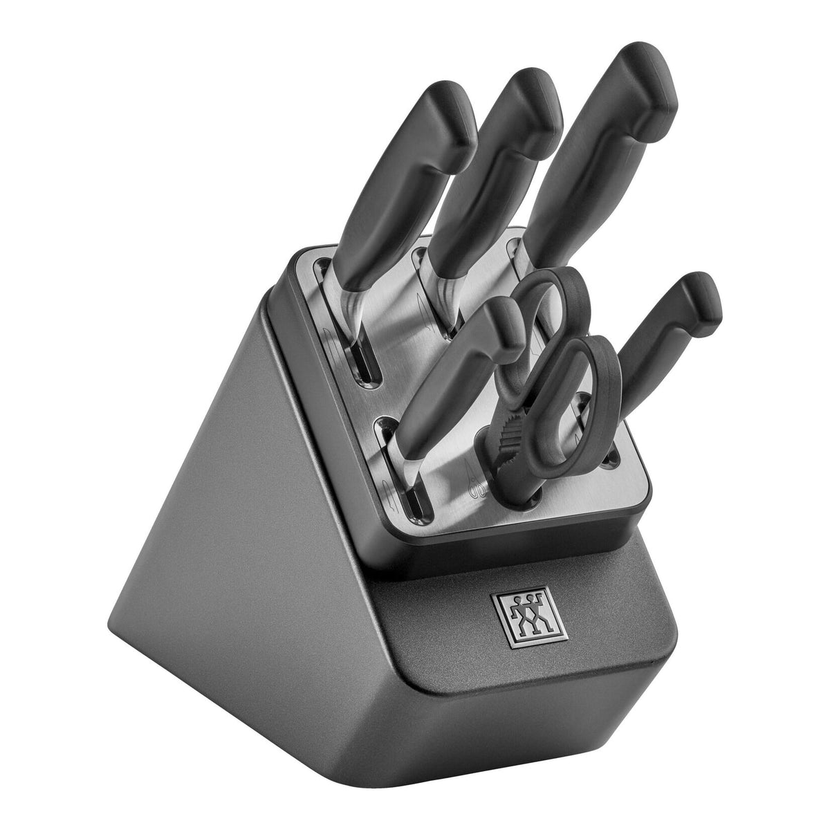 ZWILLING FOUR STAR nažu komplekts asināšanas blokā, 7 daļas, antracīts