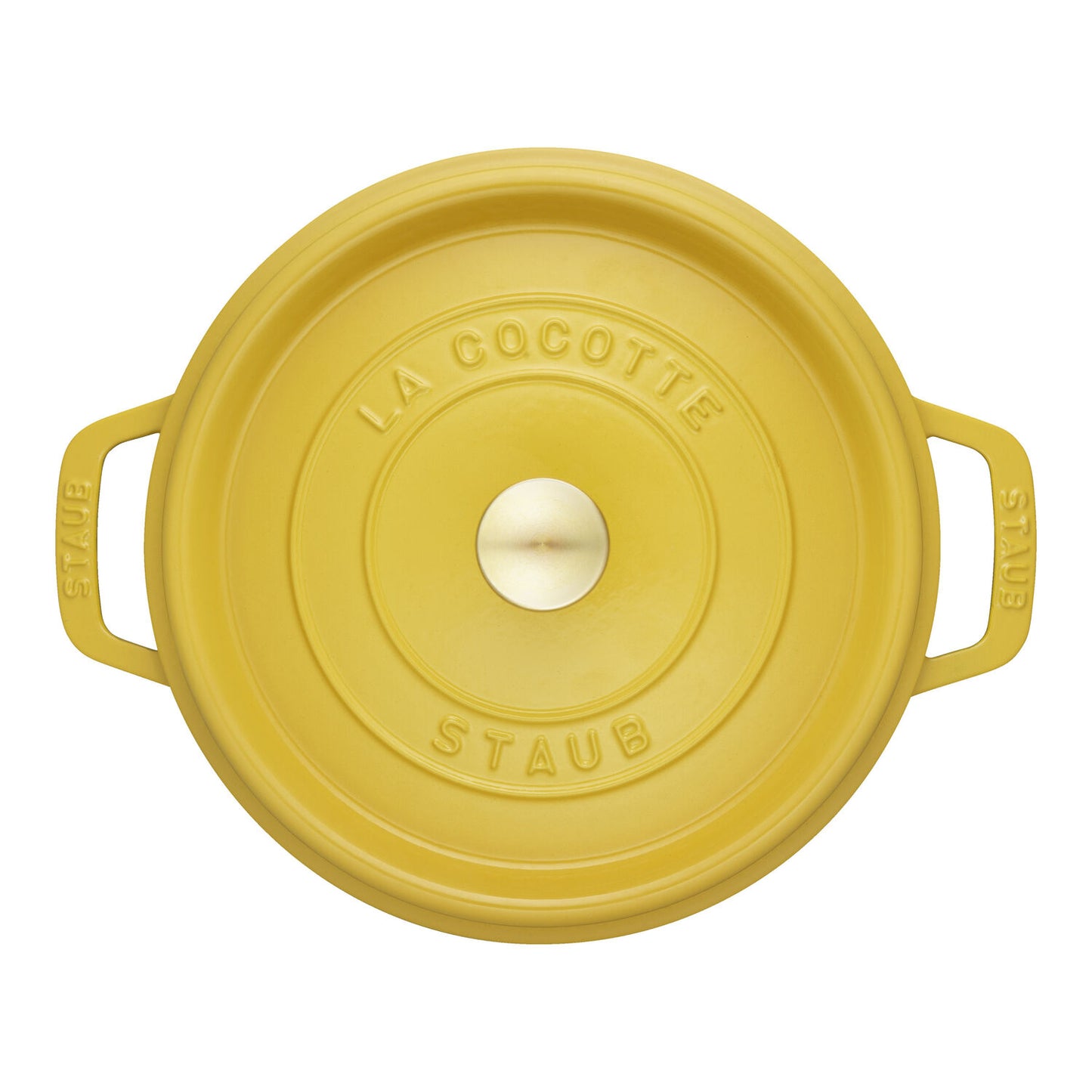 Čuguna katls emaljēts ar vāku 24cm 3.7L Staub La Cocotte, dzeltens