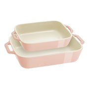 STAUB Ceramic Baking Dish Set in Pink | Lasagna and Casserole Dishes