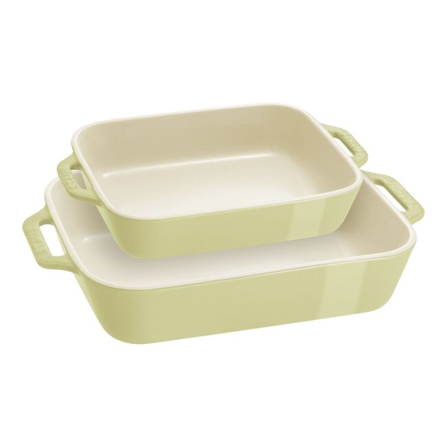 STAUB Ceramic Baking Dish Set in Green | Baking dishes for lasagna and casseroles