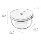 Stikla bļoda 24cm ar vakuuma vāku ZWILLING FRESH & SAVE Bowls L, 4.0L