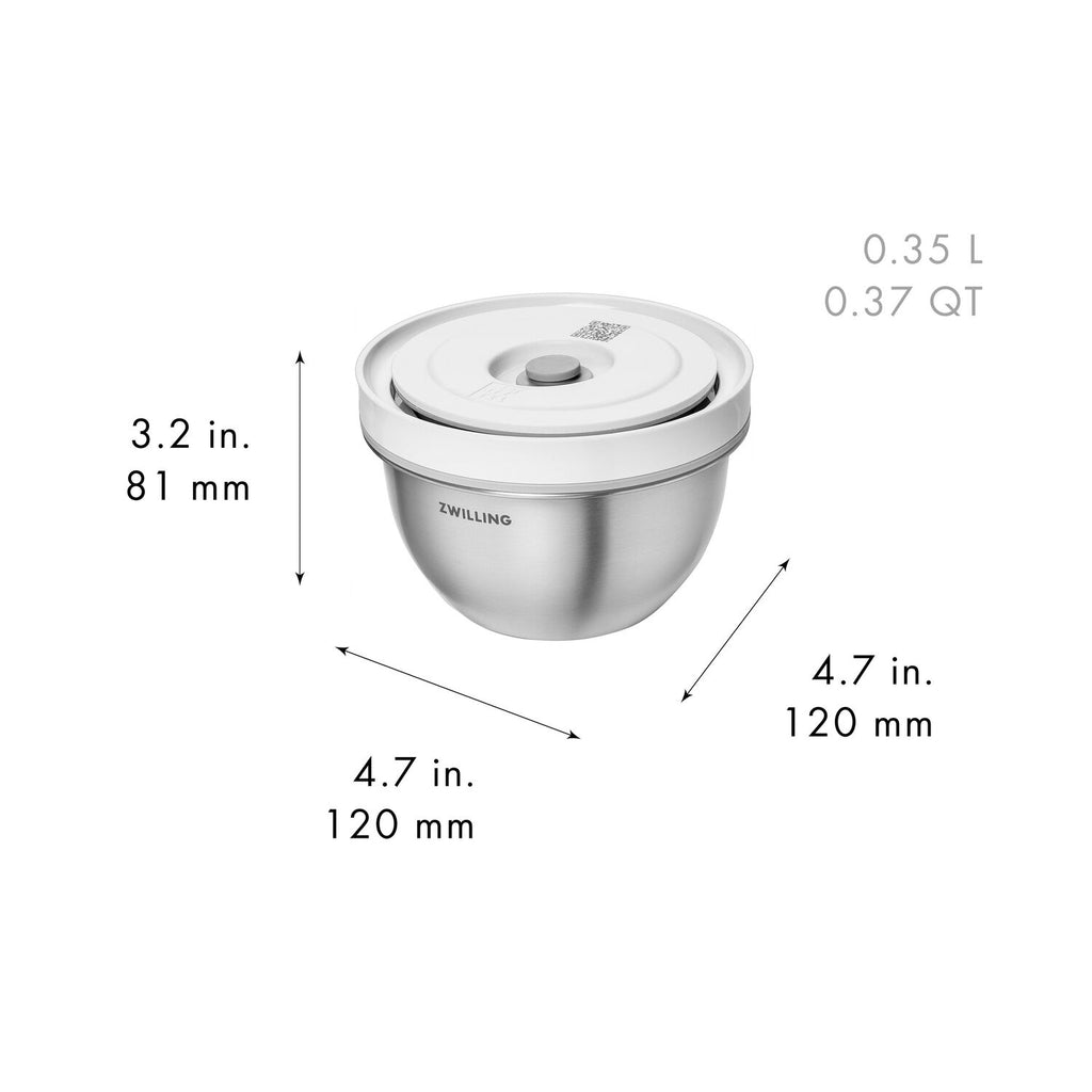 Metāla vakuuma bļoda ZWILLING FRESH & SAVE Bowls S / 12cm, 350ml