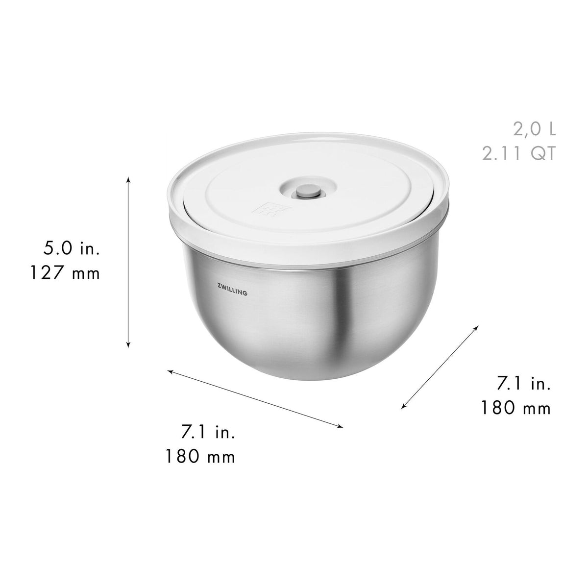 ZWILLING FRESH & SAVE BOWLS vakuuma sākuma komplekts M/L, 9 daļas