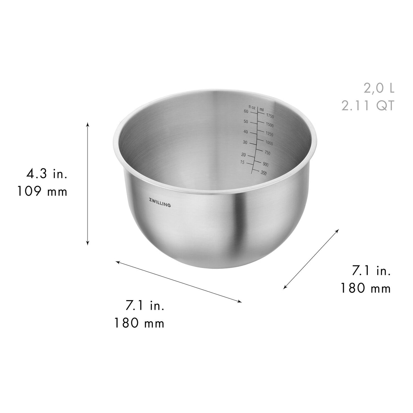 Bļodu komplekts ZWILLING FRESH & SAVE Bowls S / M / L, nerūsējošā tērauda