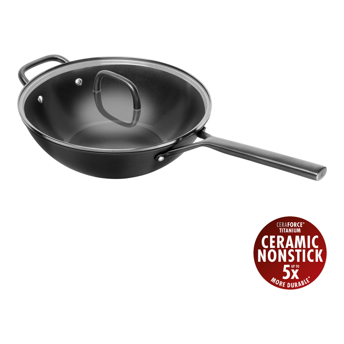 ZWILLING Milano WOK panna ar stikla vāku 30 cm