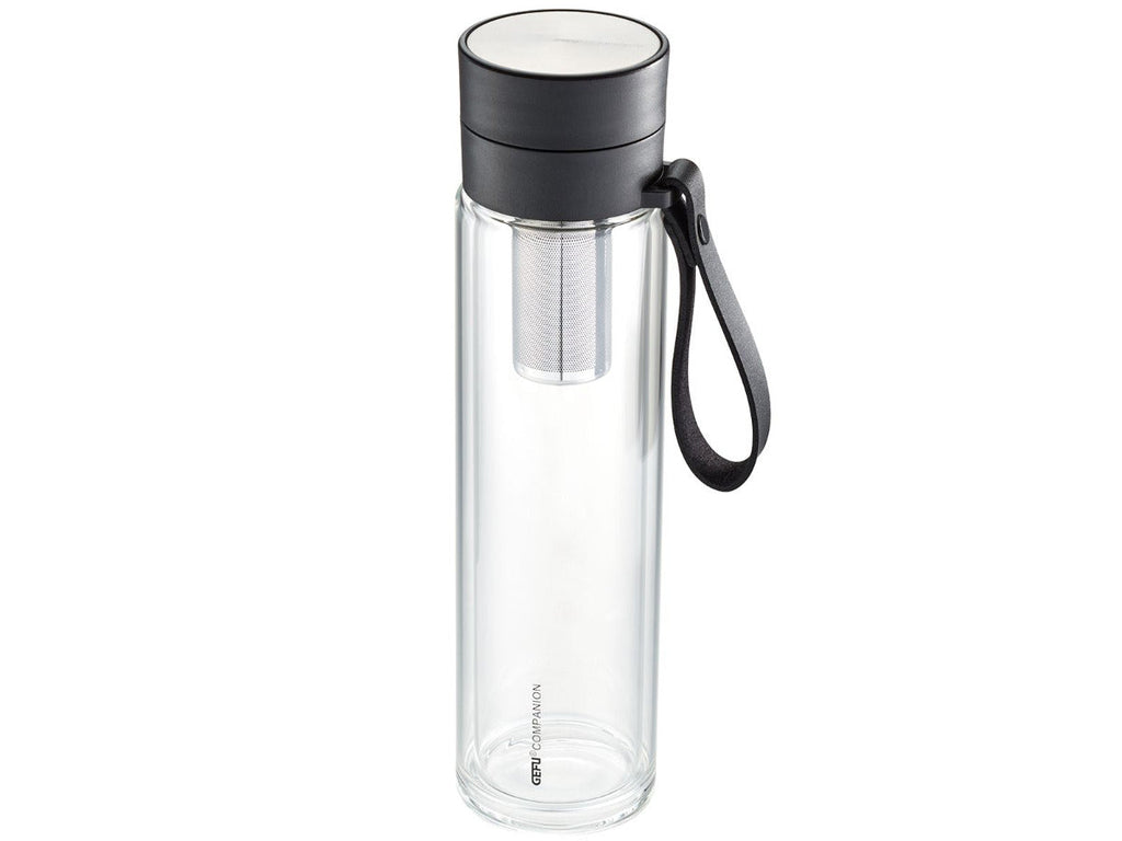 Ūdens pudele GEFU COMPANION, 0.45l, filca somiņā, dubultsienu stikla