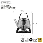 GEFU Chavelle tējkanna ar čuguna sildītāju 1200 ml