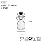 Šotu pudelītes GEFU GINGO, 60 ml, 6 gab.