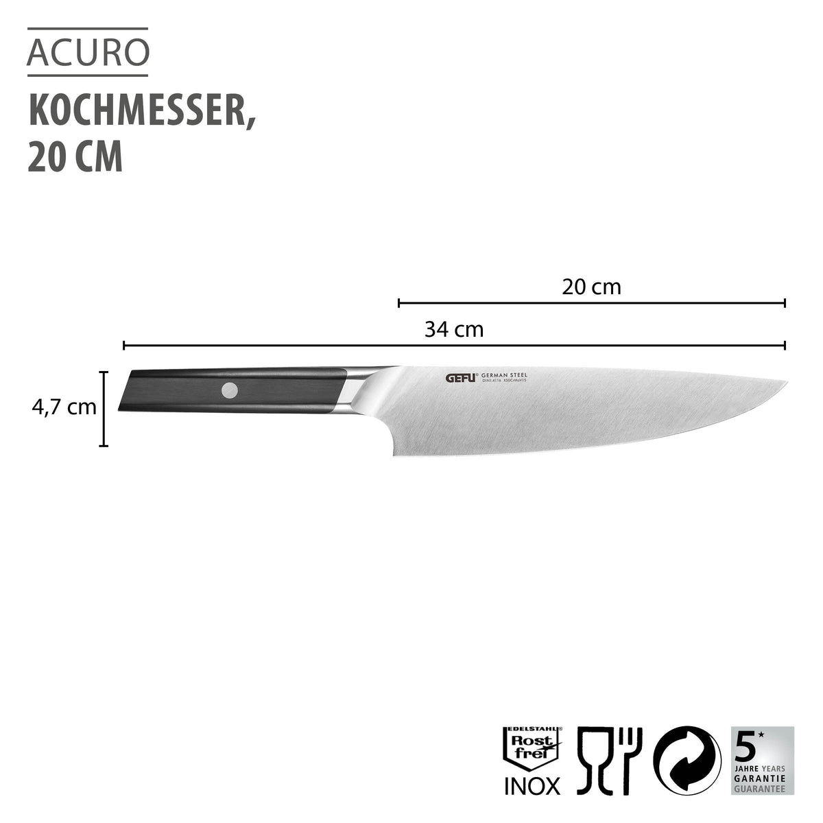 Šefpavāra nazis GEFU ACURO, 20 cm