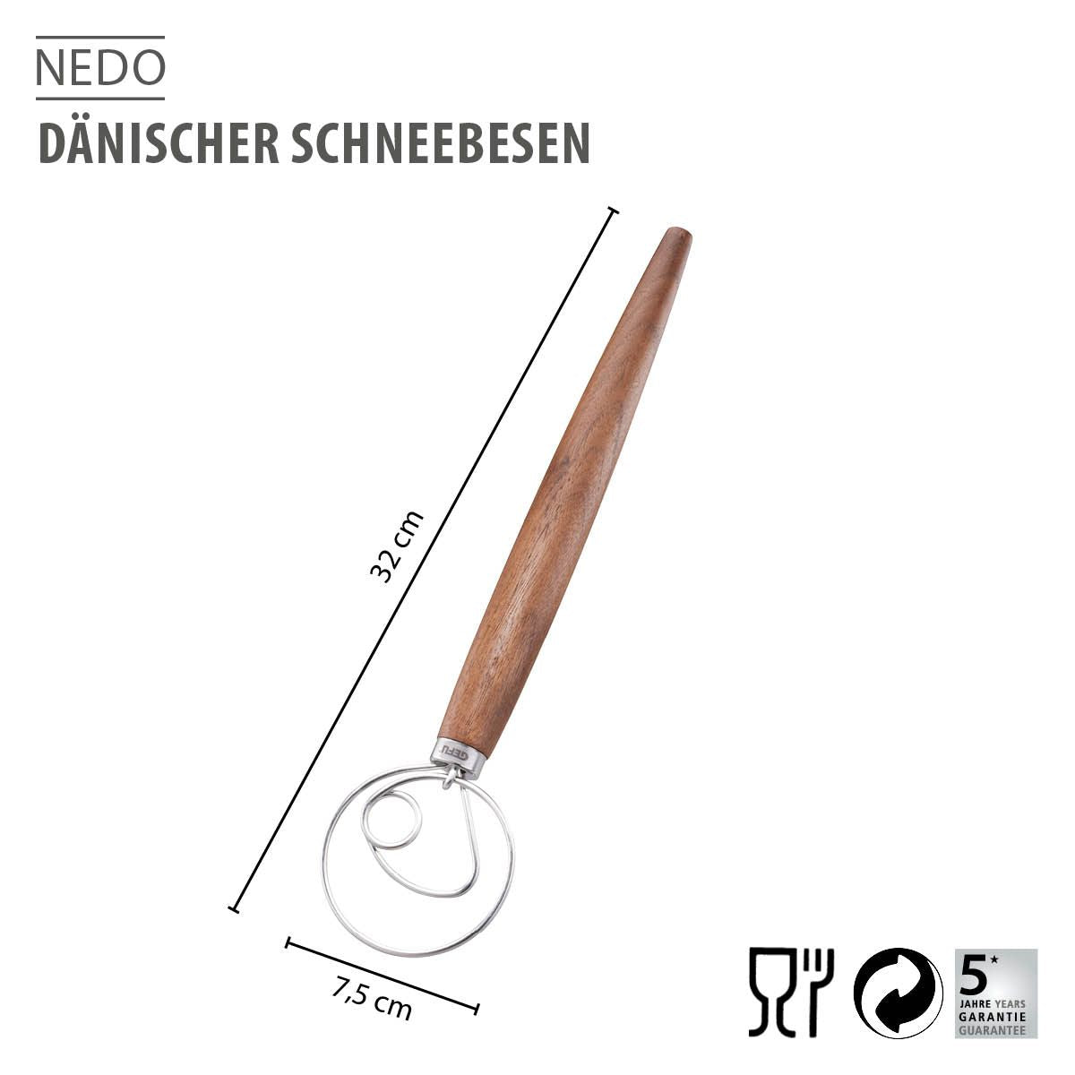 Dāņu mīklas jaucējs GEFU NEDO, 32 cm