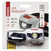 LED galvas lukturis EMOS 1W+ 2x sarkanas LED 85lm 65m (3xAAA)