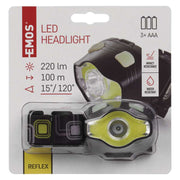 COB LED + LED galvas lukturis EMOS P3536, 220 lm, 100 m, 3x AAA