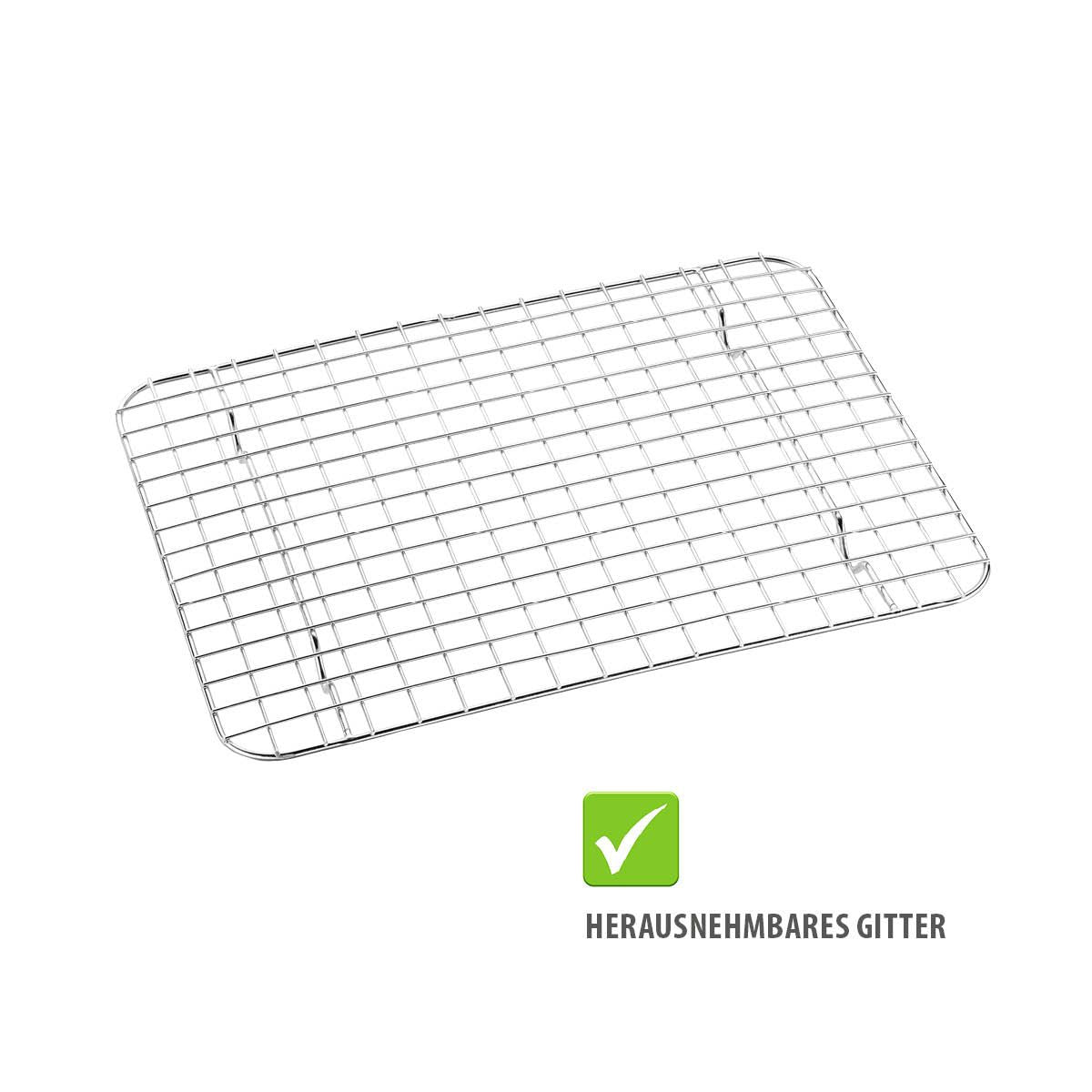 GEFU VARIADO universālā paplāte ar notecināšanas režģi, 40,5 cm