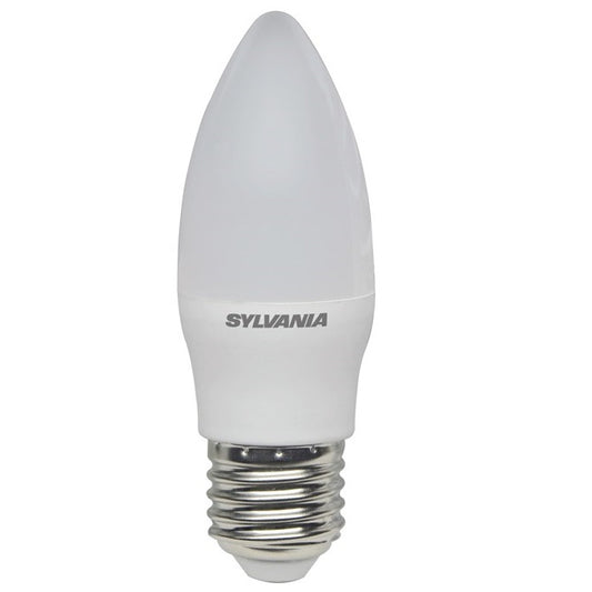 LED spuldze Sylvania svecīte Frosted E27 5W 240V 470lm 2700K CRI80 0026933