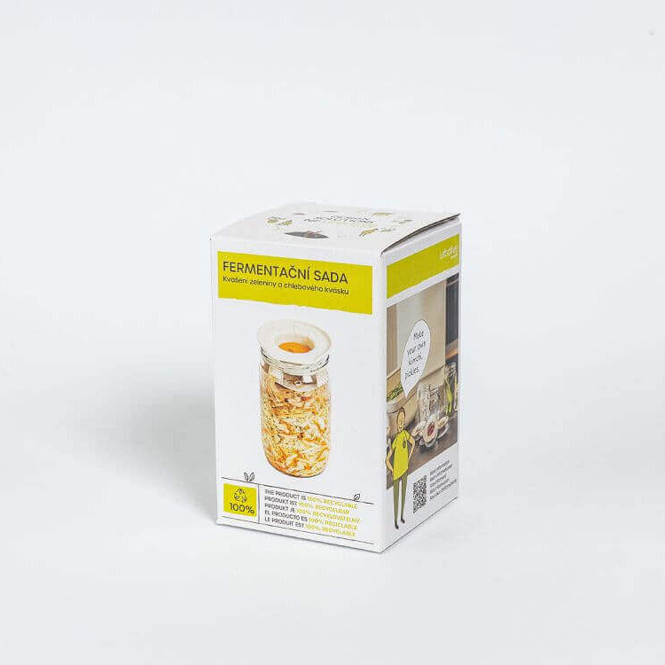 Fermentēšanas burka ar vāku un elastīgu atsvaru Plastia 0.75L