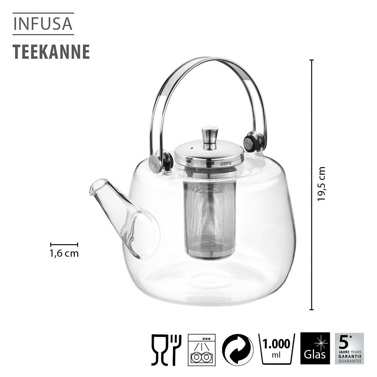 Tējas kanna 1000 ml GEFU INFUSA kilidi.lv