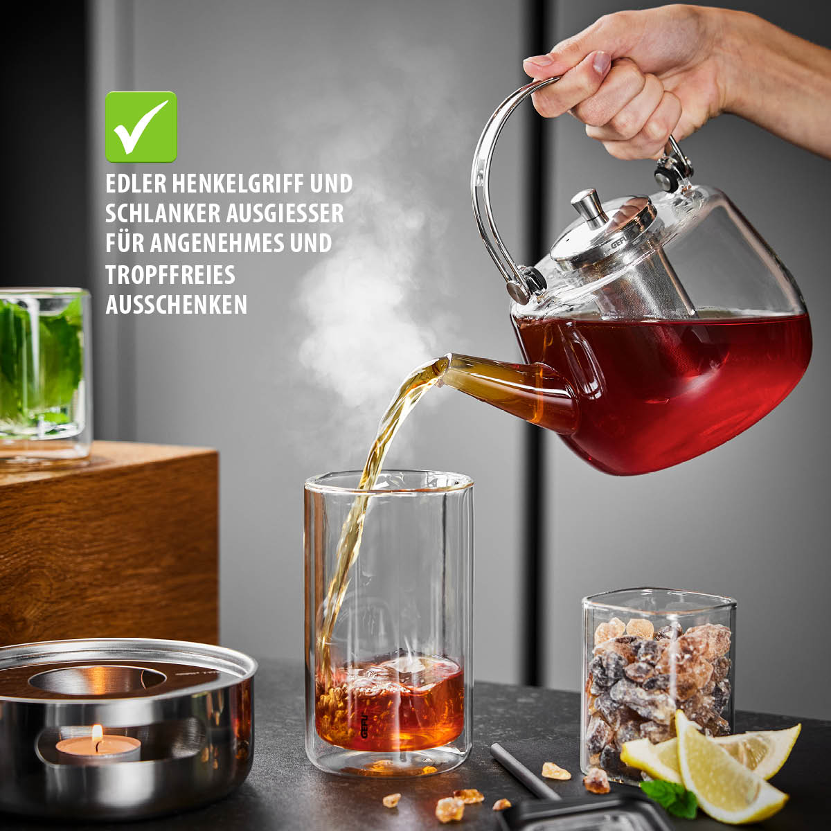 Tējas kanna 1000 ml GEFU INFUSA kilidi.lv