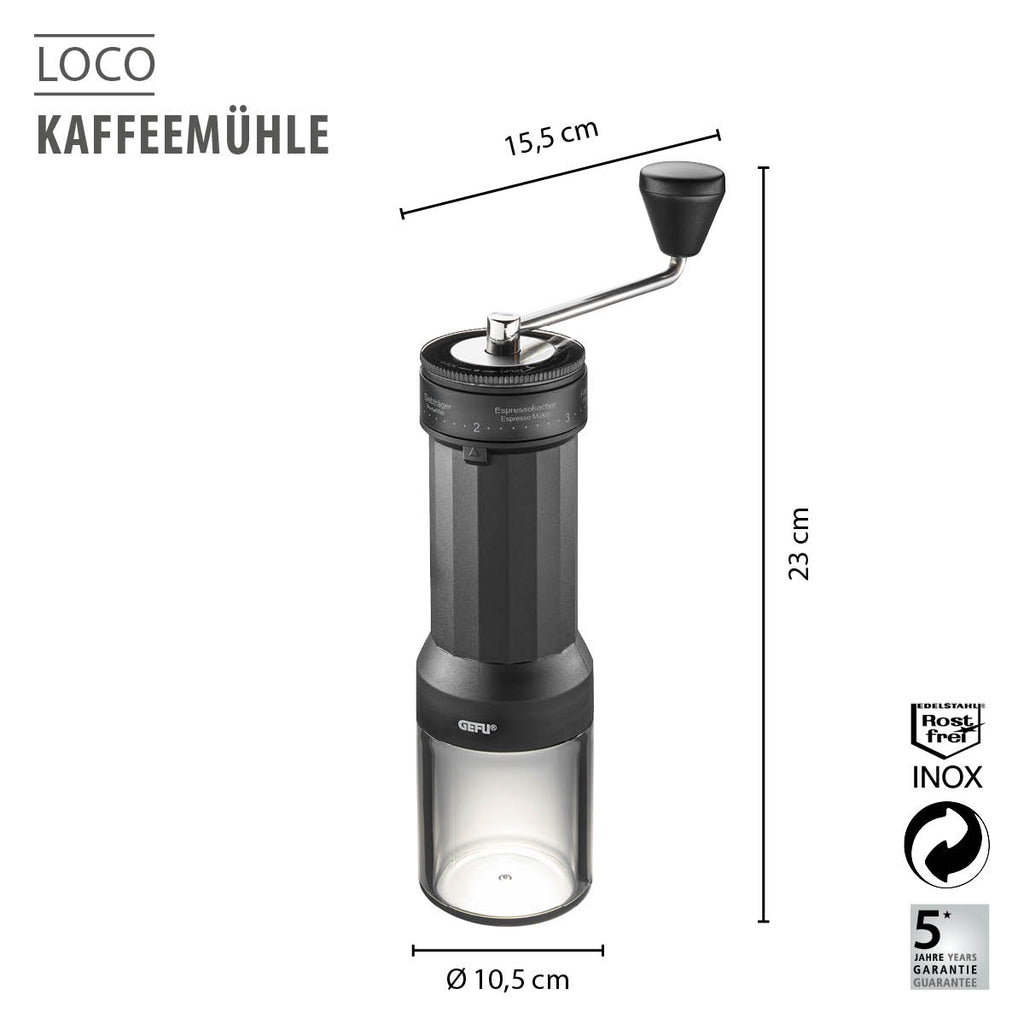 GEFU LOCO kafijas dzirnaviņas