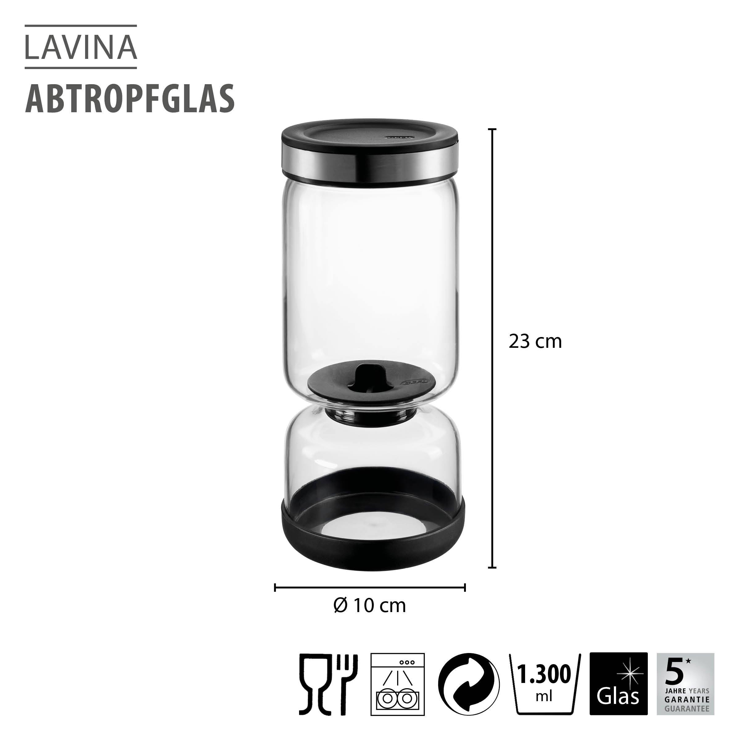 GEFU notecināšanas un uzglabāšanas trauks LAVINA, 1300 ml