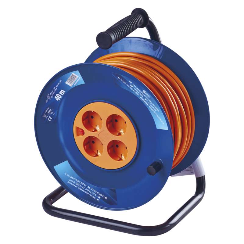 Pagarinātājs statīvā 4/40m 3x1.5 3680W a/z ar slēdzi oranžs EMOS P09240