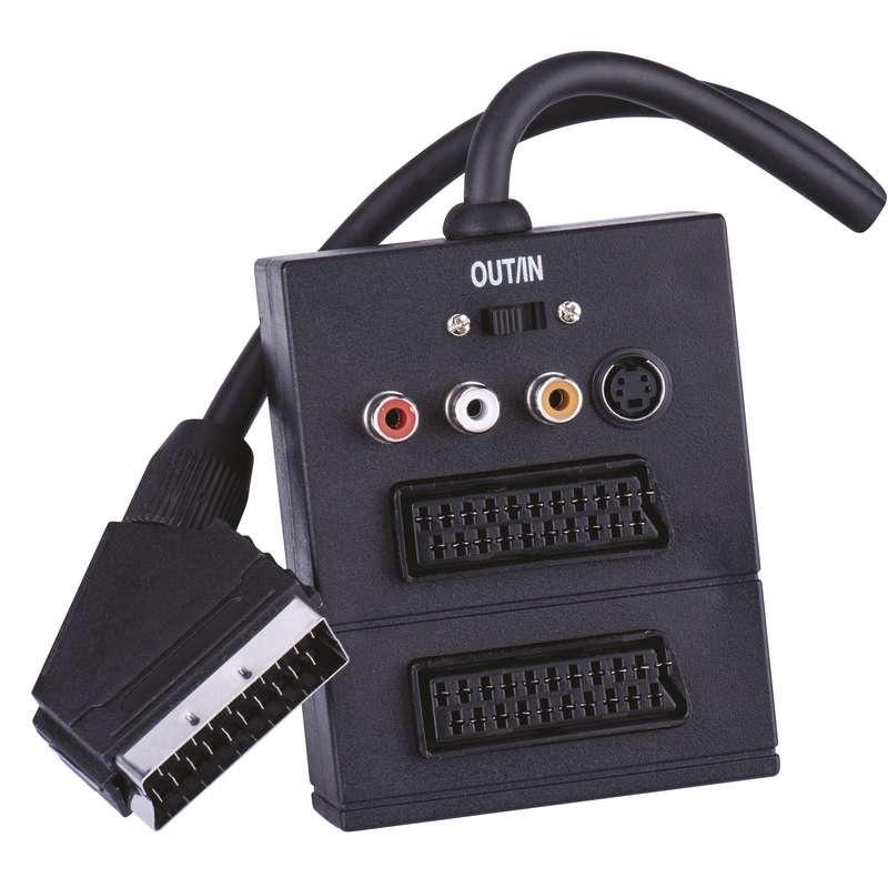 Savienojuma vads SCART spraudnis - 2 SCART ligzdas+3RCA ligzdas+ SVHS ligzda EMOS SB2200