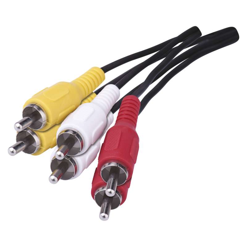 Savienojuma vads 3RCA spraudnis - 3RCA spraudnis 1.5m bl. EMOS SB4201