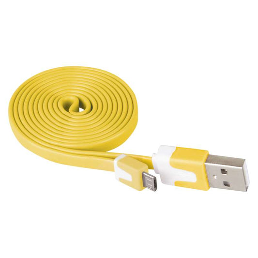 Lādētājs/savienojuma vads USB A spraudnis-USB micro B spraudnis 1m dzeltens EMOS SM7001Y
