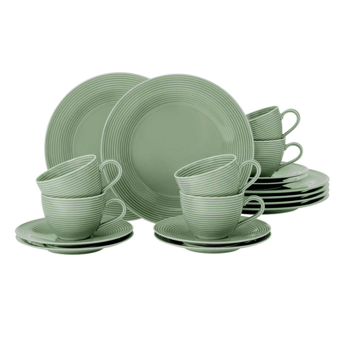Kafijas servīze Seltmann Weiden Beat Color Glaze 6 pers. 18pr., zaļa
