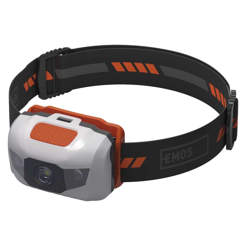 LED galvas lukturis EMOS 1W+ 2x sarkanas LED 85lm 65m (3xAAA)