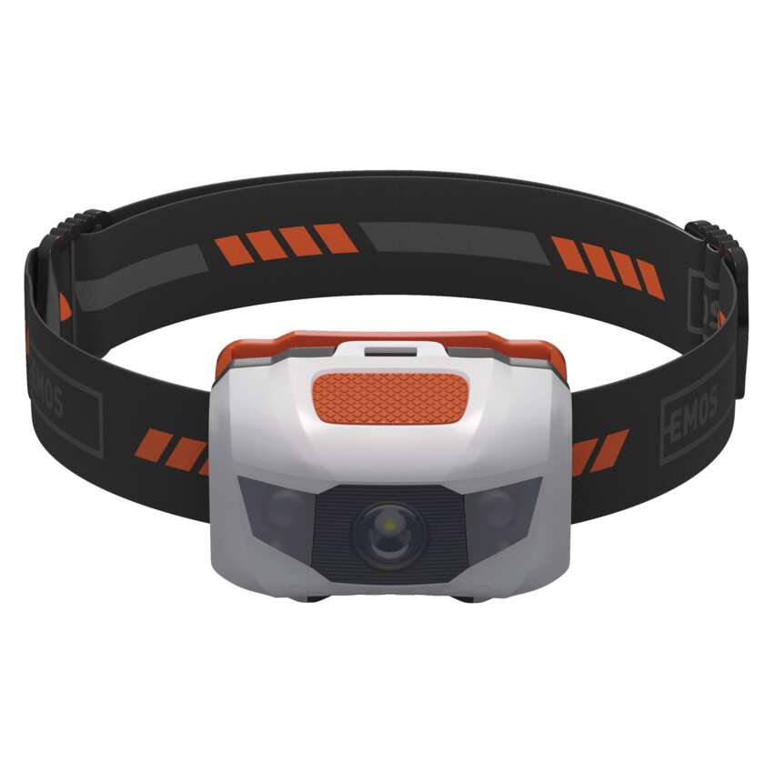 LED galvas lukturis EMOS 1W+ 2x sarkanas LED 85lm 65m (3xAAA)