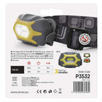COB LED galvas lukturis P3532, 125 lm, 20 m, 3x AAA