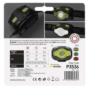 COB LED + LED galvas lukturis EMOS P3536, 220 lm, 100 m, 3x AAA