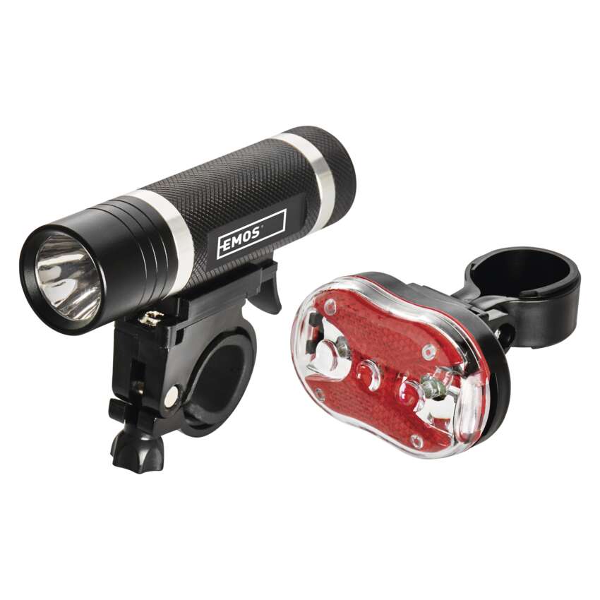 LED velo priekšējais lukturis + aizmugurējais lukturis EMOS P3920, 150 lm, 5x AAA