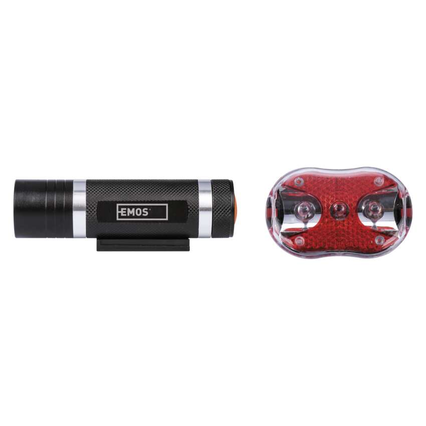 LED velo priekšējais lukturis + aizmugurējais lukturis EMOS P3920, 150 lm, 5x AAA