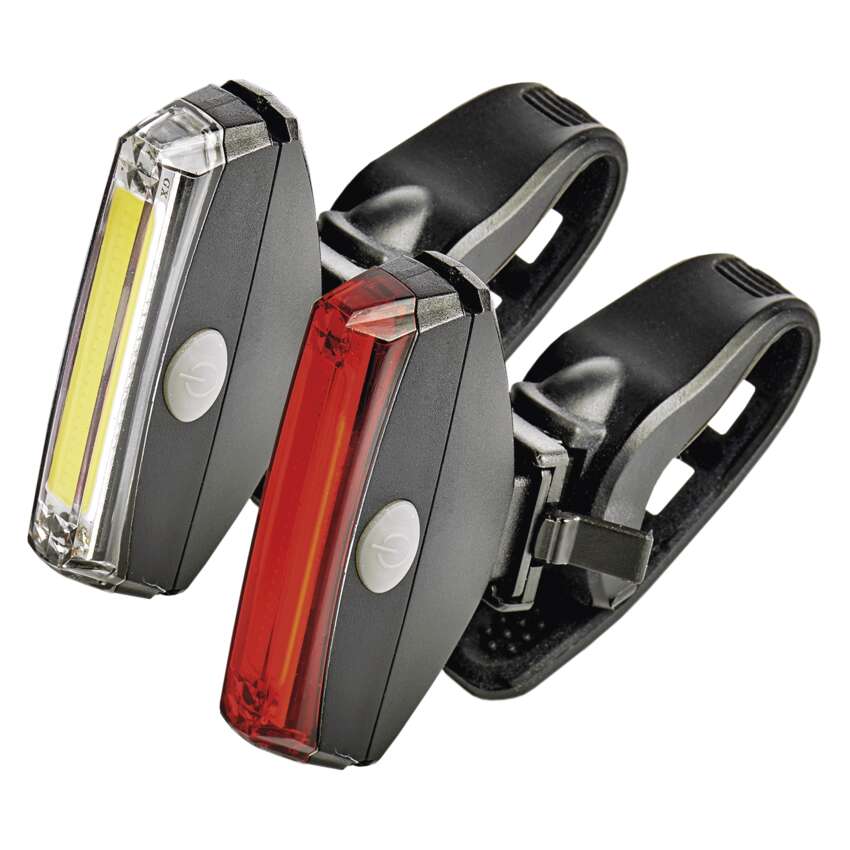 LED velo priekšējais lukturis + aizmugurējais lukturis EMOS P3922, 22 lm, 2x CR2032