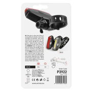 LED velo priekšējais lukturis + aizmugurējais lukturis EMOS P3922, 22 lm, 2x CR2032