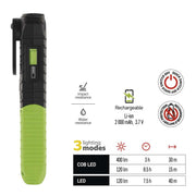 COB LED + LED uzlādējama lampa darbam EMOS P4531, 400 lm, 2000 mAh