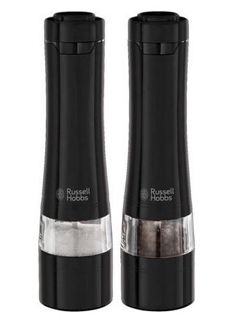 Sāls un piparu malēju komplekts Russell Hobbs, melns