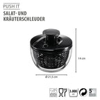 GEFU PUSH IT salātu un garšaugu centrifūga, 3 l