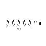 Gaismas virtene 4.5m Party 10LED 5W IP44 EMOS Vintage