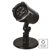 LED dekoratīvs projektors – sniegpārslas, lietošanai ārā un iekštelpās, vēsi balts EMOS