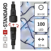 Standarta LED savienojošā virtene, 10 m, lietošanai ārā un iekštelpās, zila EMOS
