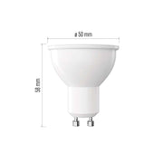 LED spuldze EMOS GU10 7W 800lm 3000K silti balta, dimmējama
