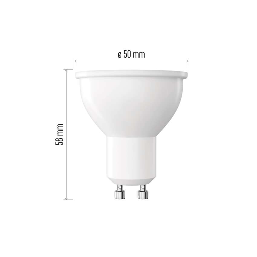 LED spuldze EMOS GU10 7W 800lm 4000K, neitrāli balta, dimmējama