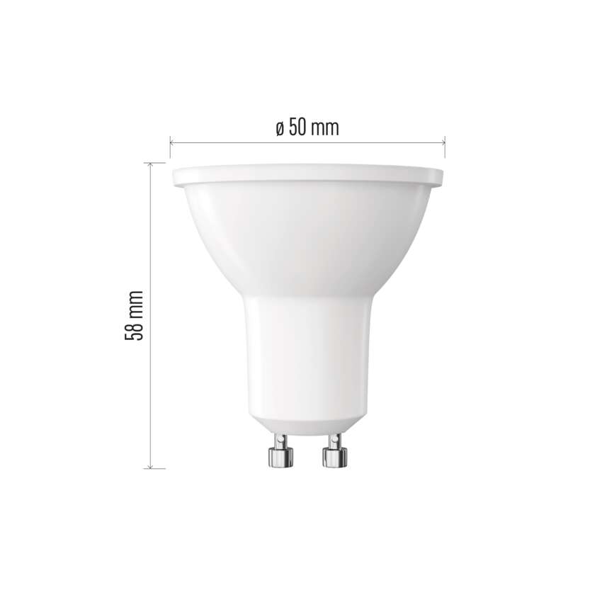 LED spuldze EMOS GU10 7W 806lm 4000K, neitrāli balta