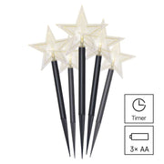Virtene Ziemassvētku zvaigznes 5LED WW IP44 1.2m ar taimeri EMOS (2xAA)