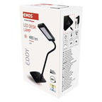 LED Galda lampa EMOS Eddy 6W 360lm 3000K-6800K DIM melna