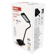 LED Galda lampa EMOS Eddy 6W 360lm 3000K-6800K DIM melna