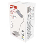 LED Galda lampa EMOS Eddy 6W 3000K-6800K DIM balta